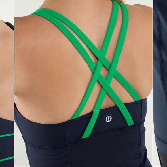 Lululemon navy Energy Slalom strip tank top - Picture 2 of 7